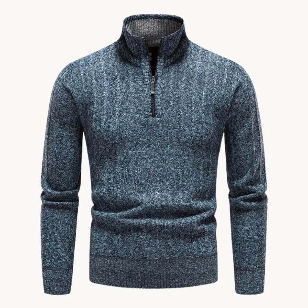 Jersey De Manga Larga Con Media Cremallera Para Hombres | Ideal Para Uso Diario Y Entornos Informales