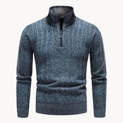 Jersey De Manga Larga Con Media Cremallera Para Hombres | Ideal Para Uso Diario Y Entornos Informales