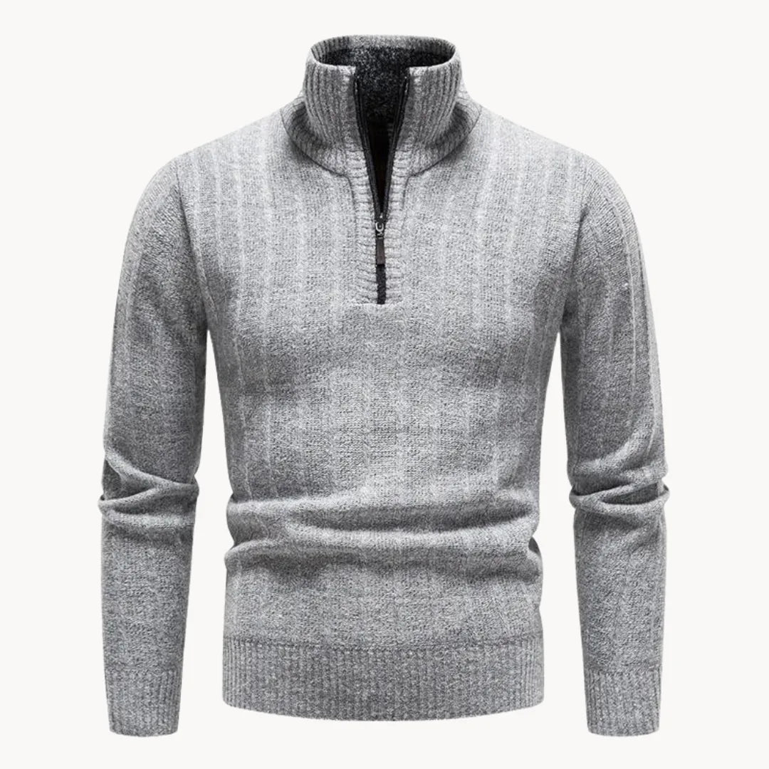 Jersey De Manga Larga Con Media Cremallera Para Hombres | Ideal Para Uso Diario Y Entornos Informales