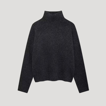 Jersey De Cuello Alto Y Punto Acanalado Para Mujer | Ideal Para Uso Diario