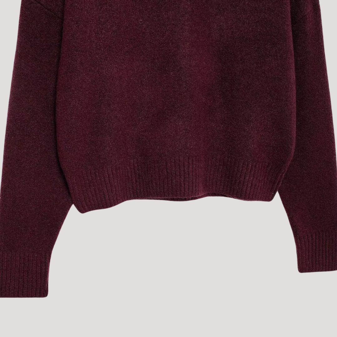 Jersey De Cuello Alto Y Punto Acanalado Para Mujer | Ideal Para Uso Diario