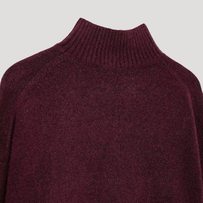 Jersey De Cuello Alto Y Punto Acanalado Para Mujer | Ideal Para Uso Diario