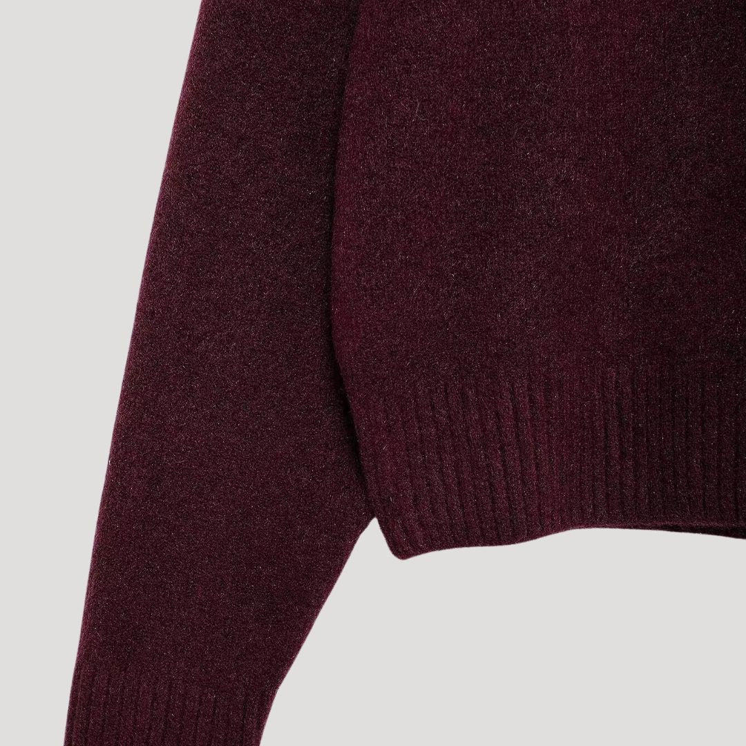 Jersey De Cuello Alto Y Punto Acanalado Para Mujer | Ideal Para Uso Diario