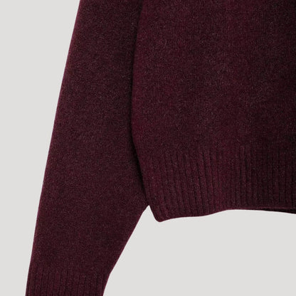 Jersey De Cuello Alto Y Punto Acanalado Para Mujer | Ideal Para Uso Diario