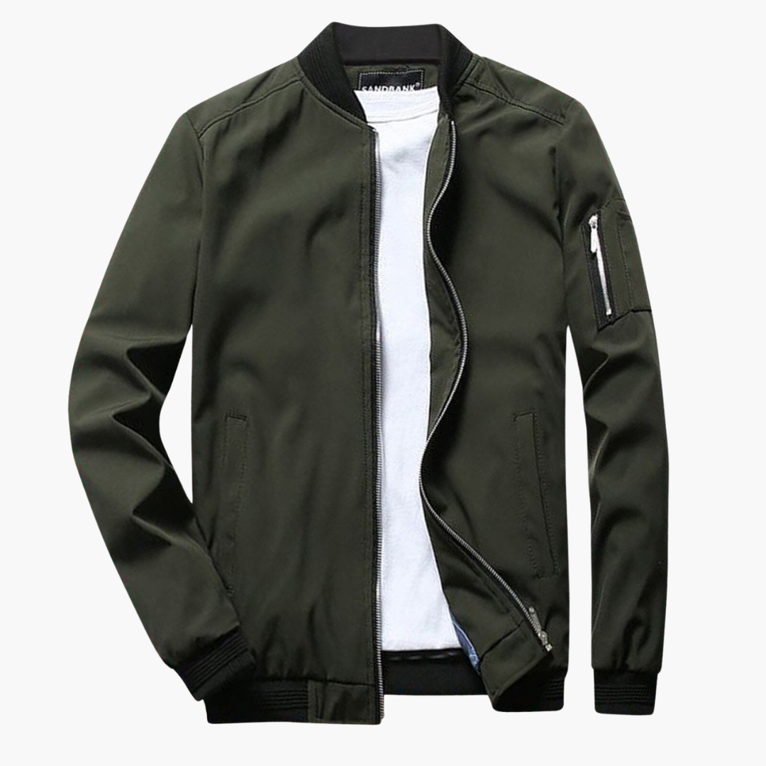 Chaqueta Bomber Con Bolsillos Con Cremallera Para Hombre | Ideal Para Uso Diario Y Urbano