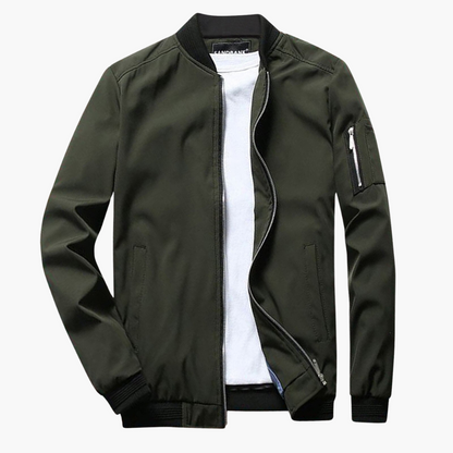 Chaqueta Bomber Con Bolsillos Con Cremallera Para Hombre | Ideal Para Uso Diario Y Urbano
