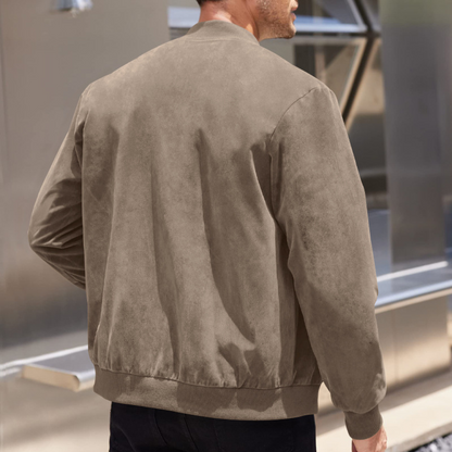 Chaqueta Bomber con Cierre de Cremallera para Adultos | Ideal para Períodos de Entretiempo