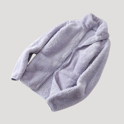 Chaqueta con Cierre de Cremallera y Cuello Alto para Mujer | Ideal para Uso Diario