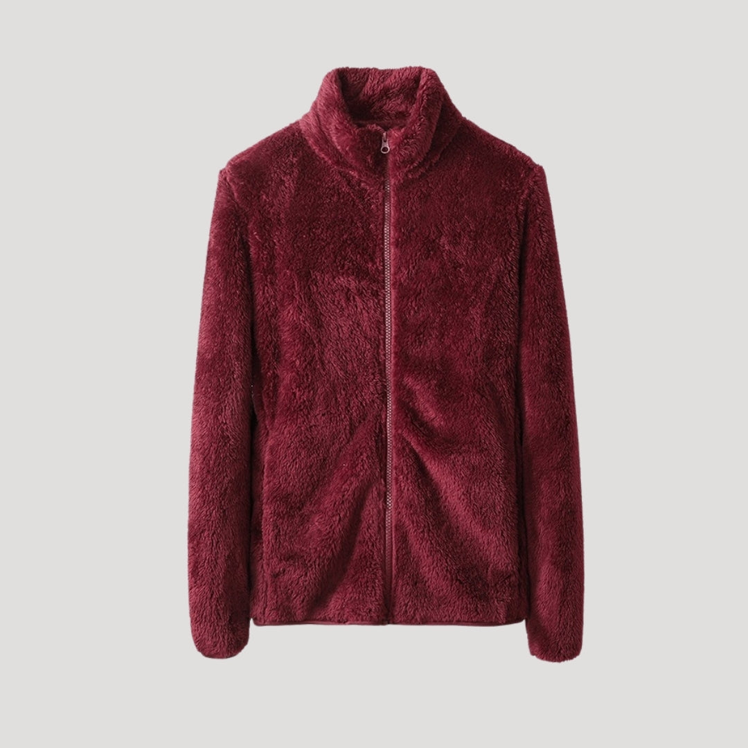 Chaqueta con Cierre de Cremallera y Cuello Alto para Mujer | Ideal para Uso Diario