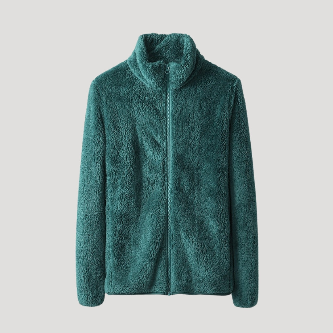 Chaqueta con Cierre de Cremallera y Cuello Alto para Mujer | Ideal para Uso Diario