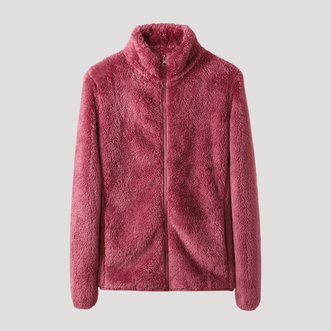 Chaqueta con Cierre de Cremallera y Cuello Alto para Mujer | Ideal para Uso Diario