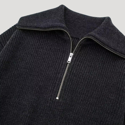 Jersey Acanalado Con Media Cremallera Y Ajuste Unisex | Ideal Para Uso Diario