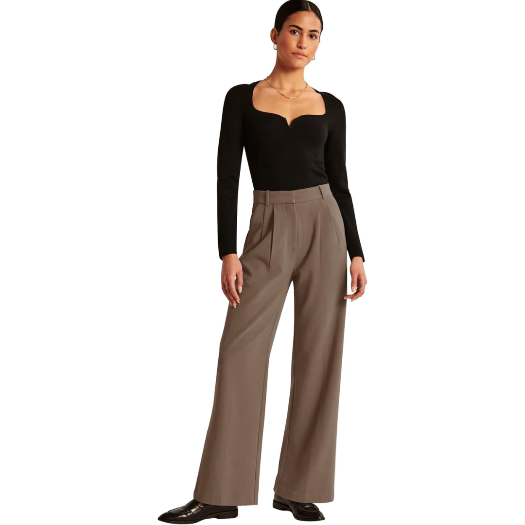 Pantalón de Trabajo de Talle Alto con Corte Recto para Mujer | Ideal para Uso Profesional