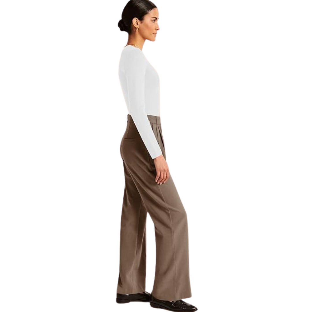 Pantalón de Trabajo de Talle Alto con Corte Recto para Mujer | Ideal para Uso Profesional