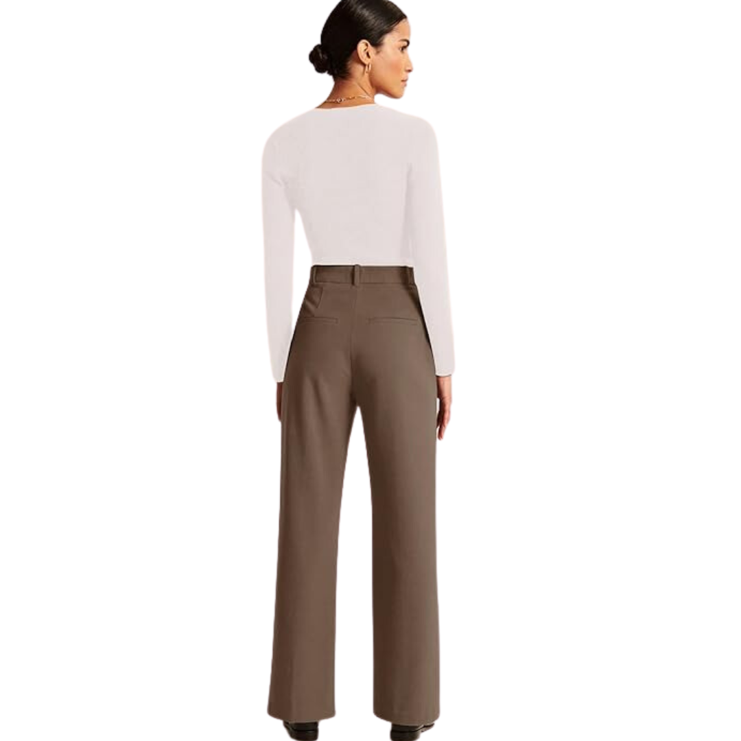Pantalón de Trabajo de Talle Alto con Corte Recto para Mujer | Ideal para Uso Profesional