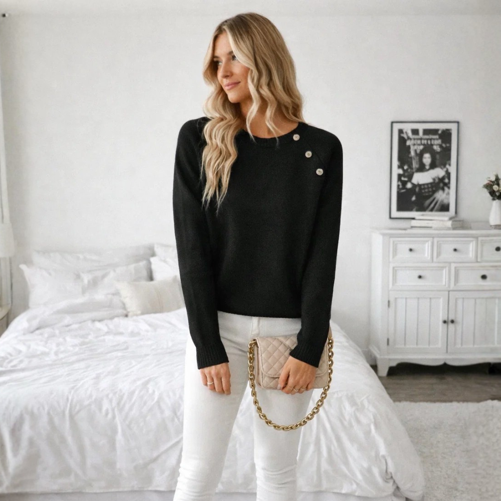 Jersey Con Detalles De Perlas Y Manga Larga Para Adultos | Ideal Para Uso Diario E Informal