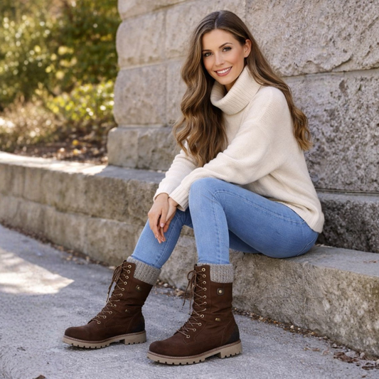 Botas De Invierno Con Diseño De Cordones Para Mujer | Ideal Para Temporada Fría