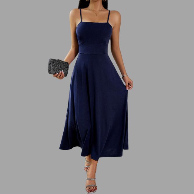 Vestido Midi Swing Con Corte Línea A Y Silueta Fluida Para Mujer | Ideal Para Uso Diario