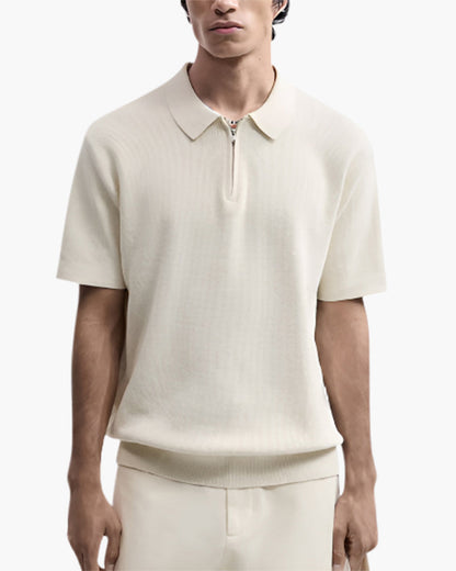 Polo de Manga Corta con Cierre de Cremallera para Hombres | Ideal para Clima Cálido