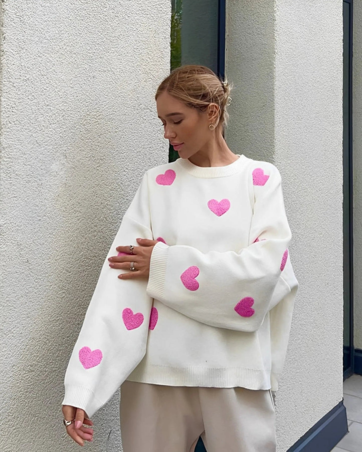 Jersey de Corte Holgado con Detalles Texturados para Mujer | Ideal para Uso Diario en Temporada Fresca