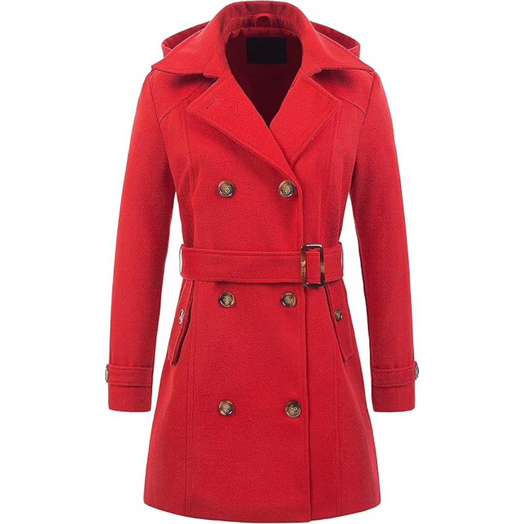 Abrigo De Invierno Tipo Trench Con Doble Botonadura Para Mujer | Ideal Para Invierno