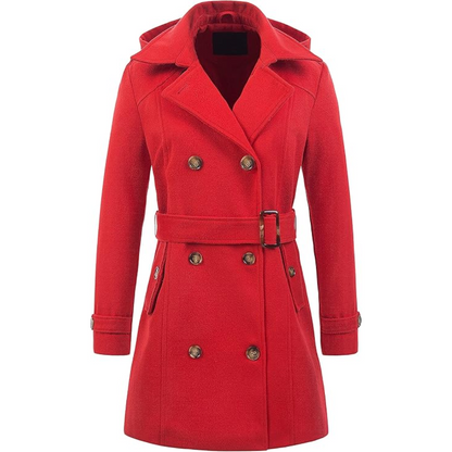 Abrigo De Invierno Tipo Trench Con Doble Botonadura Para Mujer | Ideal Para Invierno