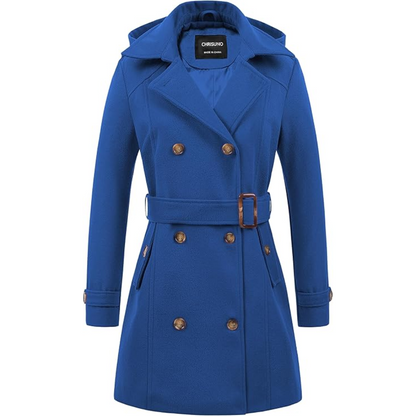 Abrigo De Invierno Tipo Trench Con Doble Botonadura Para Mujer | Ideal Para Invierno