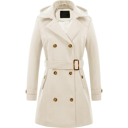 Abrigo De Invierno Tipo Trench Con Doble Botonadura Para Mujer | Ideal Para Invierno