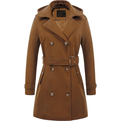 Abrigo De Invierno Tipo Trench Con Doble Botonadura Para Mujer | Ideal Para Invierno