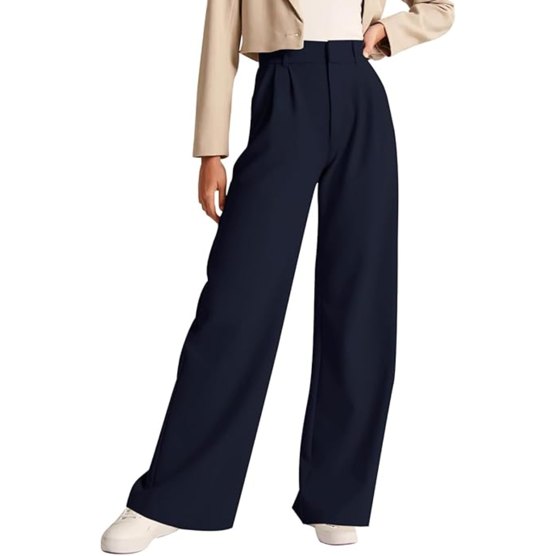 Pantalón de Trabajo de Talle Alto con Corte Recto para Mujer | Ideal para Uso Profesional