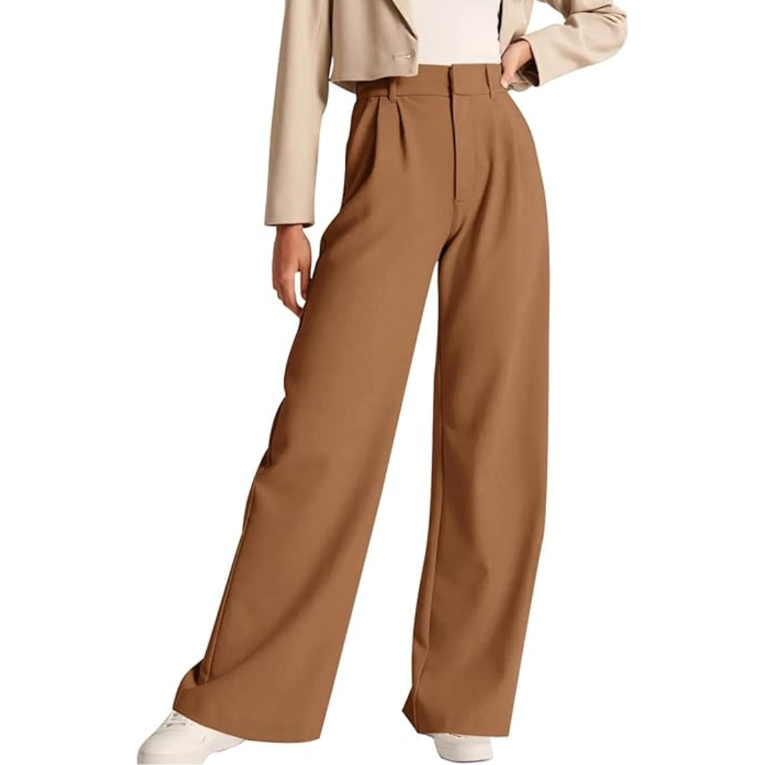Pantalón de Trabajo de Talle Alto con Corte Recto para Mujer | Ideal para Uso Profesional