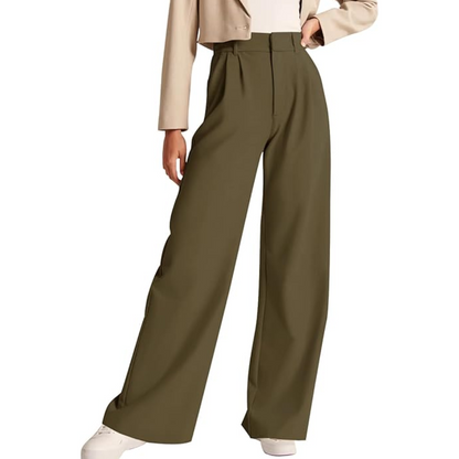 Pantalón de Trabajo de Talle Alto con Corte Recto para Mujer | Ideal para Uso Profesional
