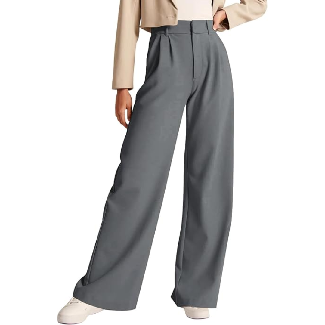 Pantalón de Trabajo de Talle Alto con Corte Recto para Mujer | Ideal para Uso Profesional