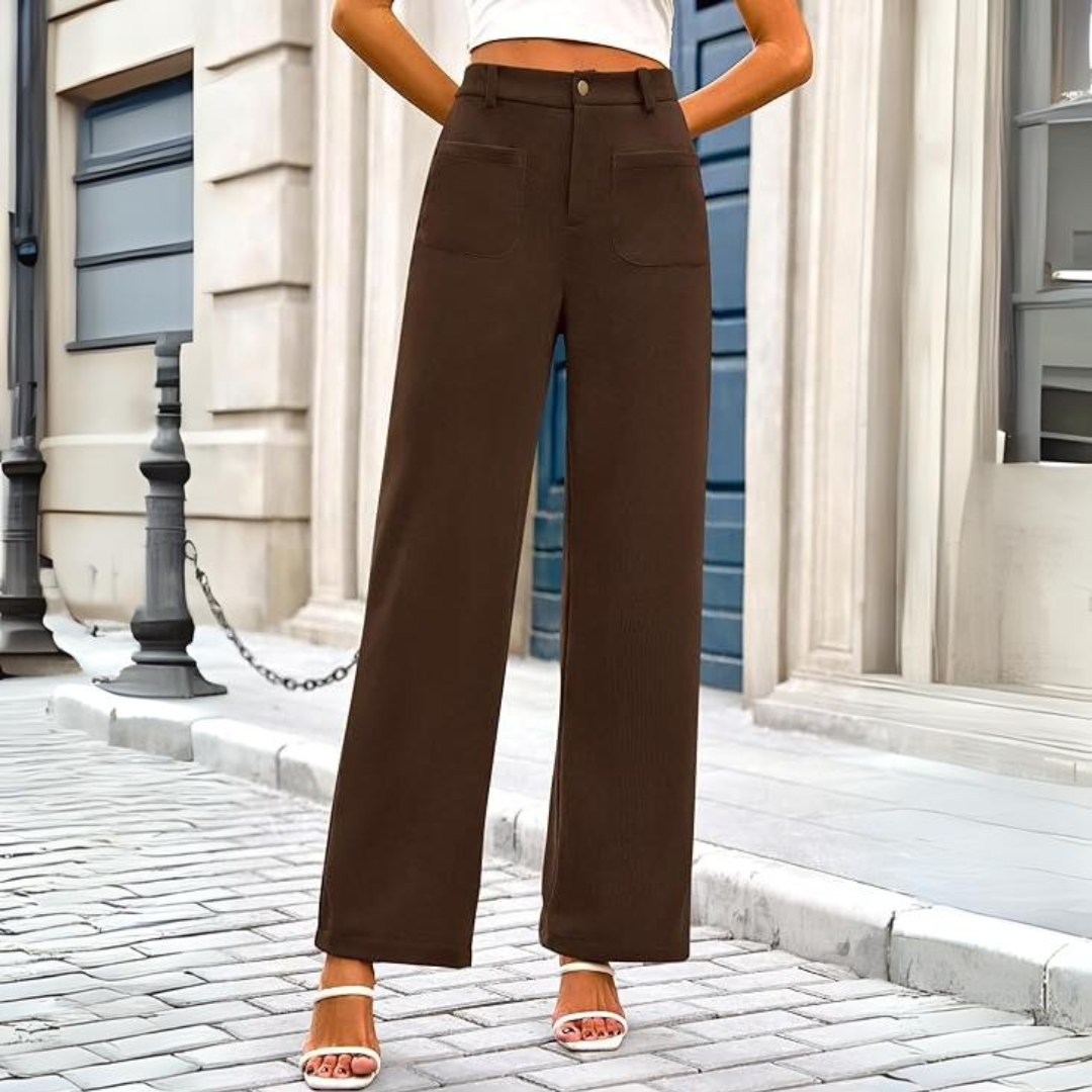 Pantalón Palazzo con Talle Elástico y Corte Amplio para Mujer | Ideal para Uso Diario u Ocasiones