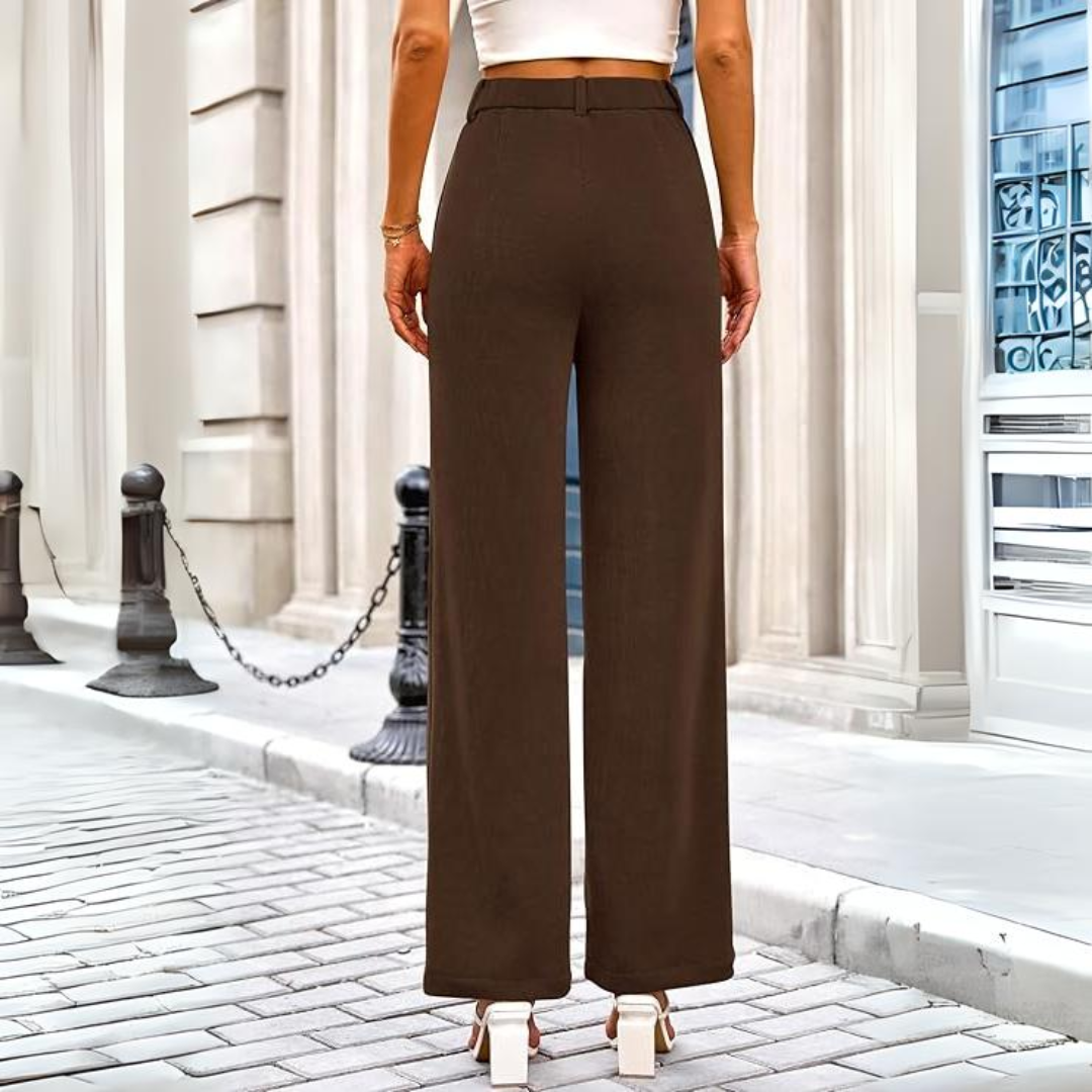 Pantalón Palazzo con Talle Elástico y Corte Amplio para Mujer | Ideal para Uso Diario u Ocasiones