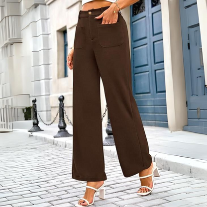 Pantalón Palazzo con Talle Elástico y Corte Amplio para Mujer | Ideal para Uso Diario u Ocasiones