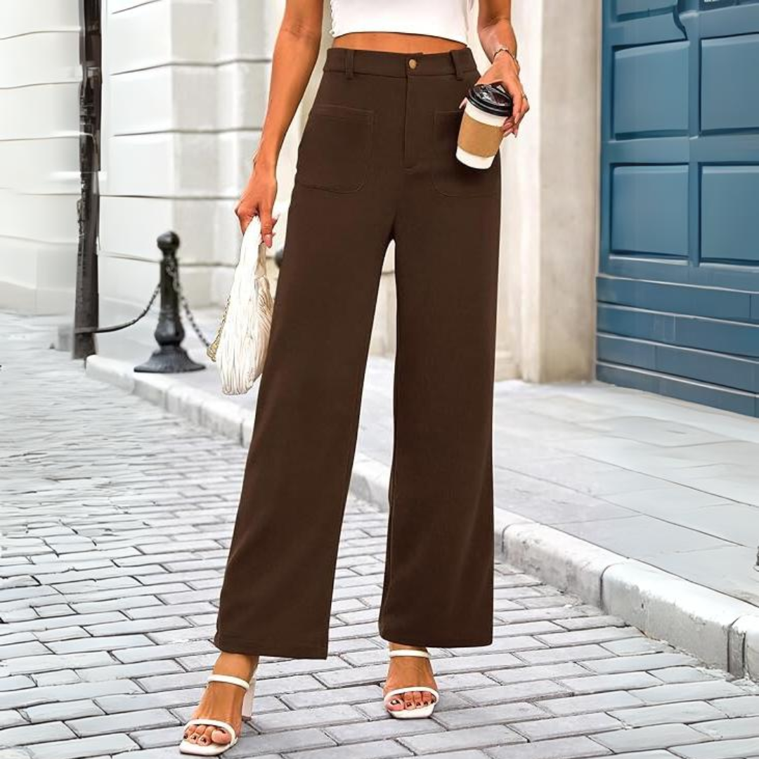 Pantalón Palazzo con Talle Elástico y Corte Amplio para Mujer | Ideal para Uso Diario u Ocasiones
