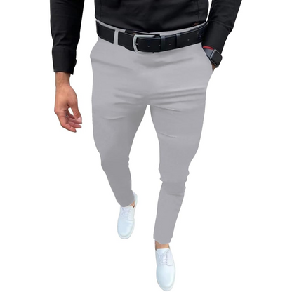 Pantalón Slim Fit con Bolsillos Laterales y Traseros para Hombre | Ideal para Entornos Profesionales y Uso Diario