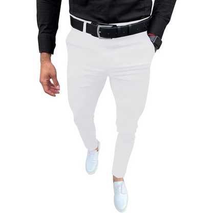 Pantalón Slim Fit con Bolsillos Laterales y Traseros para Hombre | Ideal para Entornos Profesionales y Uso Diario