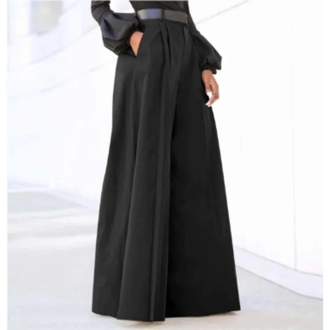 Pantalón De Talle Alto Con Corte Amplio Para Mujer | Ideal Para Uso Diario