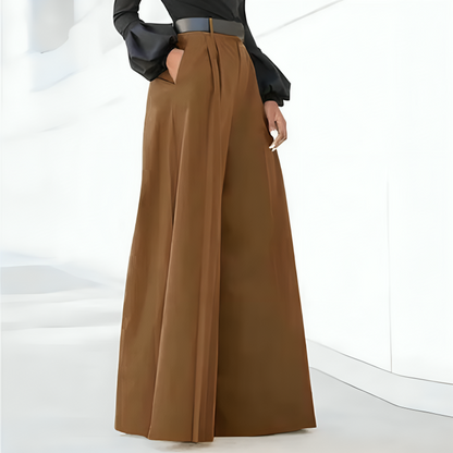 Pantalón De Pierna Ancha Con Cintura Alta Para Mujer | Ideal Para Uso Diario