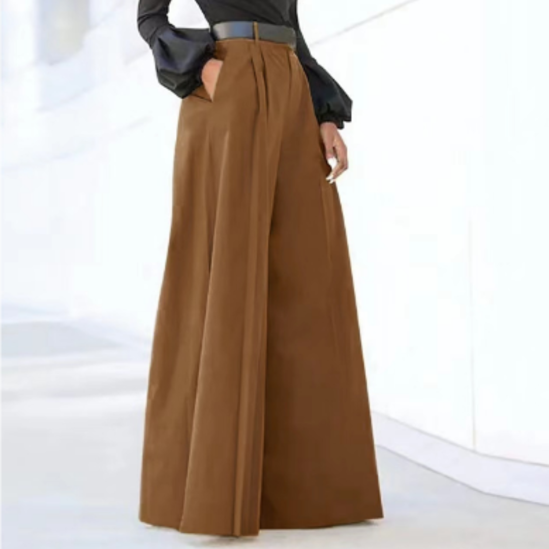 Pantalón De Talle Alto Con Corte Amplio Para Mujer | Ideal Para Uso Diario