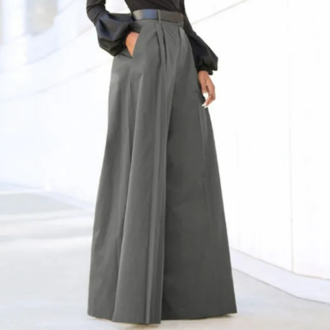 Pantalón De Talle Alto Con Corte Amplio Para Mujer | Ideal Para Uso Diario