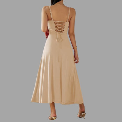 Vestido Midi Swing Con Corte Línea A Y Silueta Fluida Para Mujer | Ideal Para Uso Diario