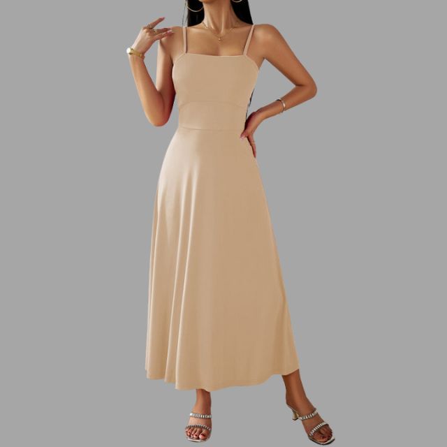 Vestido Midi Swing Con Corte Línea A Y Silueta Fluida Para Mujer | Ideal Para Uso Diario