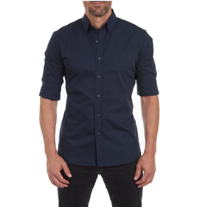 Camisa Con Cuello Abotonado Y Corte Ajustado Para Hombre | Ideal Para Uso Diario Y Entornos Profesionales