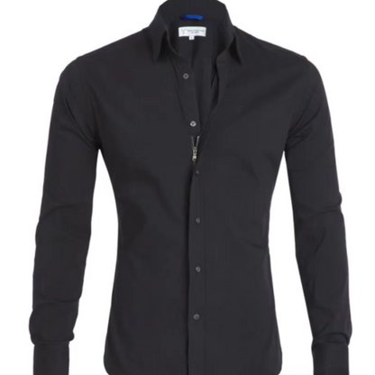 Camisa Con Cuello Abotonado Y Corte Ajustado Para Hombre | Ideal Para Uso Diario Y Entornos Profesionales