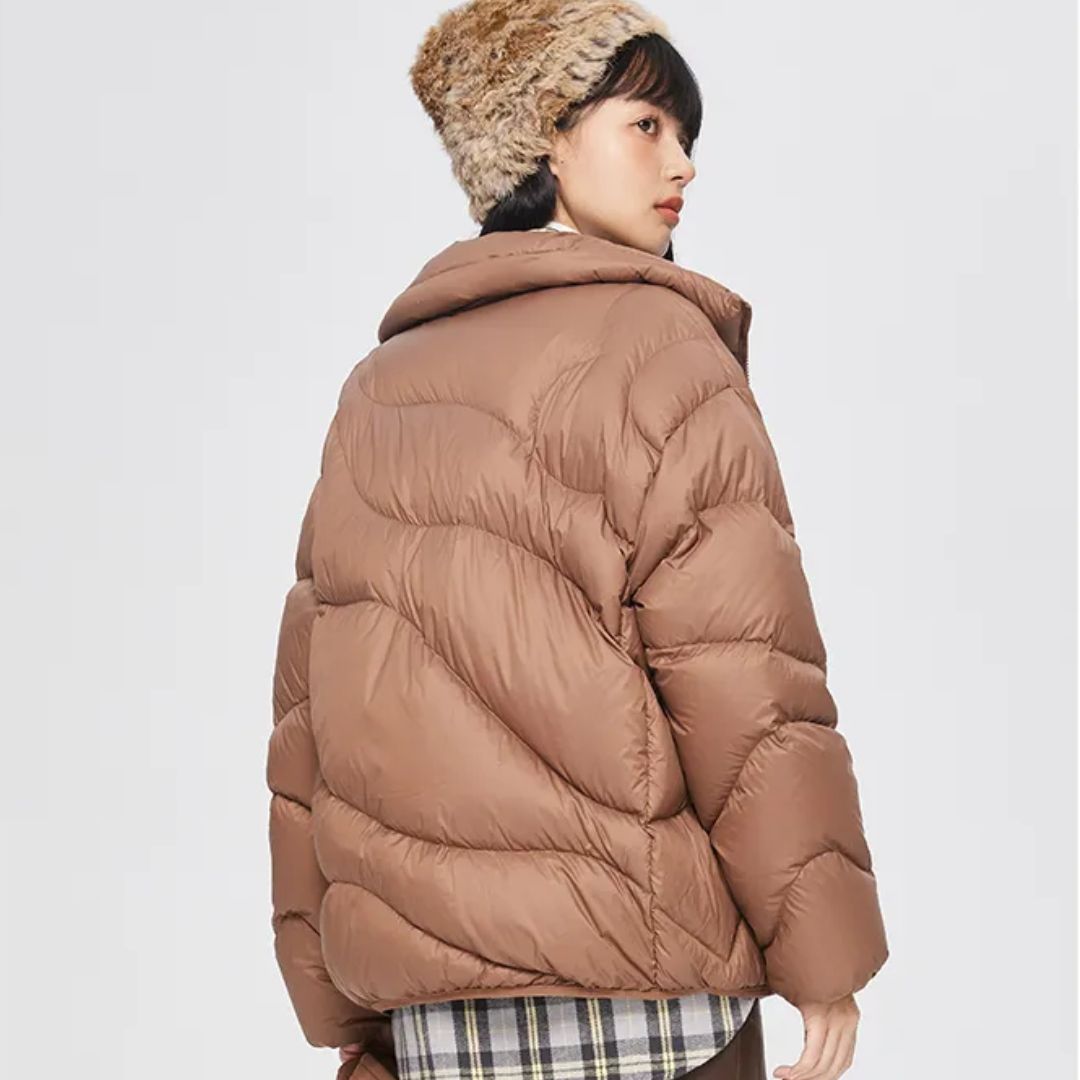 Chaqueta Acolchada con Cierre De Cremallera para Mujer | Ideal para Actividades Al Aire Libre En Invierno