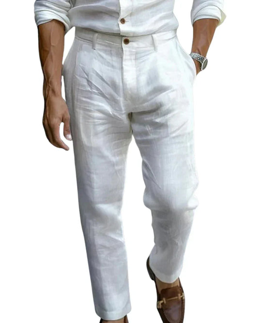 Pantalón De Corte Amplio Con Bolsillos Laterales Para Hombre | Ideal Para Uso Diario En Entornos Informales Y Profesionales
