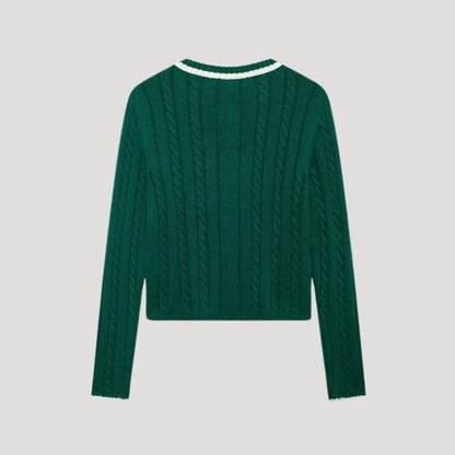 Jersey Con Cuello En V Y Diseño De Trenzas Para Mujer | Ideal Para Uso Diario